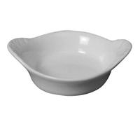 Plat rond à oreilles blanc 17.5x14cm