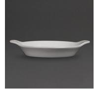 Plat rond à oreilles - OLYMPIA - 167x137 mm - Porcelaine - Bords roulés anti-éclats - Pack 6