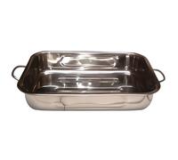 Plat spécial four rectangulaire en inox - 30x22 cm