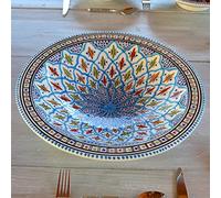Plat Tebsi Bakir turquoise - D 33 cm