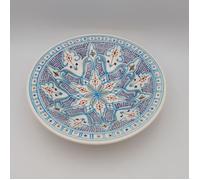 Plat Tebsi Marocain turquoise - D 33 cm