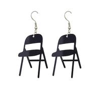 Plat Unique Déclaration Empilable Chaise Pliante D'oreilles Amusant Coloré Acrylique Chaise Pendentif D'oreilles Pliante Boho Bijoux Boucles pour Femme