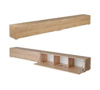 Platan Room - Meuble TV bas - 105/140/160/210/280 - À suspendre ou à poser (280 x 30 x 32 cm, mat, chêne doré)