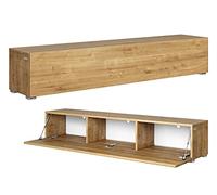 Platan Room - Meuble TV bas - 105/140/160/210/280 - Chêne doré - Suspendu ou debout - Mat chêne doré (160 x 30 x 32 cm)