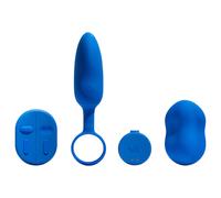 Platanomelón Mobi - Set vibrateur radio rechargeable - 2 pièces (bleu)