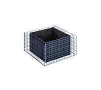 Plate-bande surélevée Panier de pierre gabion carré, Largeur de maille 5 x 10 cm, longueur 100 cm, épaisseur 10 cm, spirale Fermeture, galvanisé 100 x 50 x 100 cm