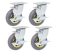 Plate Casters Swivel Plate Castors Wheels,Heavy Duty Furniture Caster,Moving Caster Wheels with,360 Degree No Noise Wheels,for Industrial Table Cabinet Shelves Castors Casters (Size : 2(100mm/4in)