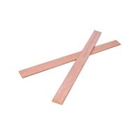 Plate En Métal Feuille De Cuivre Metall Lot de 2 plaques cuivre rouge pur, longueur barre plate: 100/250mm, épaisseur: 1/1,5/2/3/4/5/6/8mm(2x12x250mm)