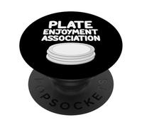 Plate Enjoyment Association Support à vaisselle rond PopSockets PopGrip Adhésif