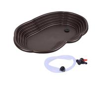 Plate-Forme avec Rampe et Plat d'eau pour Reptiles, Tortue, Grenouille, Gecko - Bassin de Bain avec Tuyau de Vidange et Bol d'Alimentation