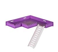 Plate-forme De Cage À Hamster - Salle De Sport Sûre Avec Échelle D'escalade Solide, Dispose D'une Construction En Polymère Haute Densité Non Toxique Sans Éclats Pour Éviter Les Blessures Par Éclats, B
