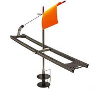 Plate-forme de canne à pêche à angle réglable avec drapeau automatique et échelle à double unité pour une expérience de pêche sur glace améliorée