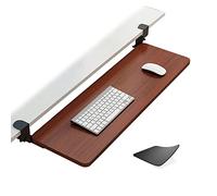 Plate-forme de clavier réglable en hauteur et extension de bureau avec tapis de souris, 52 cm/65 cm/75 cm, plateau de tiroir pour clavier pour organiser la station de travail