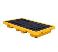 Plate-forme de confinement des déversements, palette modulaire de déversement avec drainage et râpe, plateau empilable pour usage industriel intensif, capacité de charge de 50 à 4 000 kg