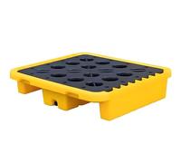 Plate-forme de confinement des déversements, palette modulaire de déversement avec drainage et râpe, plateau empilable pour usage industriel intensif, capacité de charge de 50 à 4 000 kg