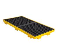 Plate-forme de confinement des déversements, palette modulaire de déversement avec drainage et râpe, plateau empilable pour usage industriel intensif, capacité de charge de 50 à 4 000 kg