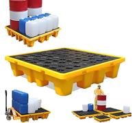 Plate-forme de confinement empilable avec bac anti-fuite pour une utilisation en intérieur et en extérieur, idéale pour les matériaux dangereux, chariot élévateur, solution de contrôle des