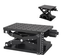 Plate - forme de levage manuelle Z - axis, élévateur de laboratoire manuel, table de levage optique, élévateur de laboratoire, plate - forme coulissante optique, distance de levage 110 mm,Black