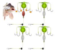 Plate-forme de pêche en carpe, plates-formes pour la pêche à la carpe | Spring Bait Cage 4x | Contendeurs d'appâts de poisson-chat, accessoires de loisirs sportifs et de plein air pour les basse de tr