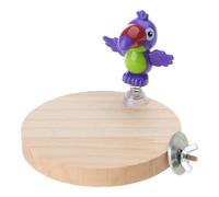 Plate-Forme de perchoir à Oiseaux, Accessoires de Cage en Bois Naturel, d ' entraînement pour perroquets Non Toxiques, Jouet de Printemps de Poulet Jaune Mignon, perchoirs à Oiseaux en Bois