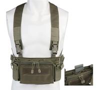 Plate Forme de Poitrine Tactique À Dégagement Rapide Gilet Reconnaissance Modulaire Sac Poitrine Sangle d'épaule Découpée au Laser avec Boucles À Dégagement Rapide Harnais Tactique H(Natural)