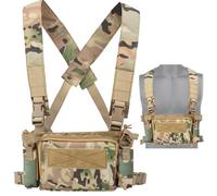 Plate Forme de Poitrine Tactique À Dégagement Rapide Gilet Reconnaissance Modulaire Sac Poitrine Sangle d'épaule Découpée au Laser avec Boucles À Dégagement Rapide Harnais Tactique H(MC)