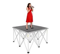 Plate-forme de scène pliable portable - Système modulaire pour événements, mariages et lieux de spectacle (hauteur : 80 cm, taille : 1,2 x 1,2 m)