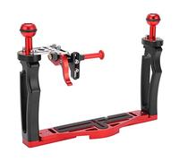 Plate-forme de Stabilisateur de Plateau à Double Poignée, Plateau de Boîtier de Caméra Sous-marine de Plongée en Alliage D'aluminium avec Déclencheur D'obturateur, pour la Prise de Vue en équilibre So