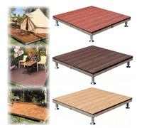 Plate-forme de Terrasse Modulaire 84 X 84 cm, Kit de Terrasse Flottante | Plateforme Surélevé en Bois Composite, Dalles de Sol Antidérapantes et Imperméables, Pieds Réglables(Purple,30cm/12in)