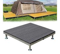 Plate-forme de Terrasse Modulaire 84cm Kit Flottante | Plancher Extérieur Surélevée, Bois Composite, Antidérapant Imperméable, pour Patio Jardin Balcon(Gray,84x84x20cm)