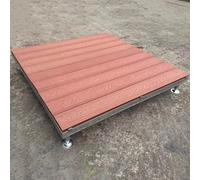 Plate-forme De Terrasse Réglable Toutes Saisons, Plancher Surélevé En Composite Bois-plastique Durable For Patio, Cour, Balcon, Installation Facile(Redwood color)