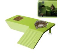Plate-forme de tortue - Rampe de terrasse stable pour reptiles, scène d'escalade montée avec ventouse, soutient le repos, l'alimentation, les activités solaires | Accessoire d'habitat d'aquarium pour