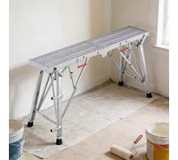 Plate-forme de travail d'échafaudage pliante à une main, plate-forme pliable légère et robuste de 500 lb for un transport facile par une seule personne