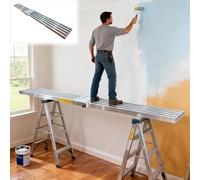 Plate-forme de travail d'échafaudage robuste, échafaudage télescopique pour usage industriel, marchepieds à échelle polyvalente, équipement de construction