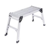 Plate-forme de travail en aluminium avec plate-forme de travail, banc pliable jusqu'à 150 places, pour la maison, le bureau, l'atelier, le garage, 76 x 30 cm, argent