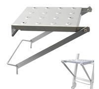 Plate-forme de travail multi-usages à échelle robuste antidérapante en fer portable, pour intérieur et extérieur, atelier, maison et bureau