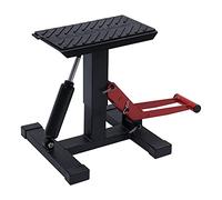 Plate-forme de travail pour moto - Rouge et noir - Support de moto hydraulique - Support de levage de moto et support de montage de motocross avec vapeur