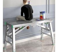 Plate-Forme de Travail réglable avec Indice de Charge de 400 kg - Banc d'échelle de Tour d'échafaudage Pliant Polyvalent Portable, Structure en Acier au Carbone