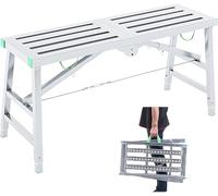 Plate-forme de travail réglable et portable, capacité de charge de 200 kg, échafaudage pliable, multi-usage, idéal pour la construction, l'amélioration de la maison (120 x 30 cm)
