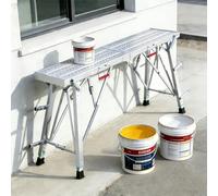 Plate-forme d'échafaudage pliante de stockage vertical, plate-forme de travail pliable robuste de 500LBS for le stockage dans un placard et un garage étroits