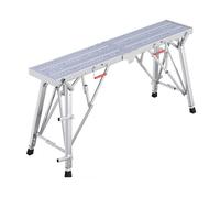 Plate-forme d'échafaudage portable réglable en hauteur - Échelle pliable en acier robuste pour l'amélioration du toit de la maison et la rénovation - Équipement d'échafaudage robuste