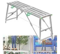 Plate-forme d'échafaudage portable réglable en hauteur, échelle pliable en aluminium pour lavage de voiture, nettoyage des fenêtres, travaux d'entretien de bricolage