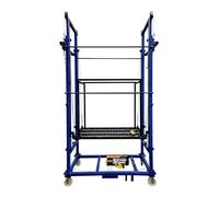 Plate-forme élévatrice pour échafaudage électrique, pliable et mobile avec roulettes mobiles à 360° pour un travail en hauteur sûr