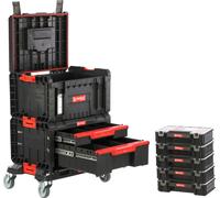 Plate-forme mobile avec boîtes à outils et 5 organiseurs Ensemble d'atelier modulaire PRO