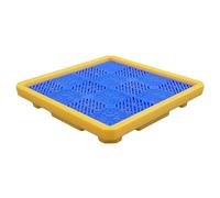 Plate-forme modulaire de confinement des fuites de liquides - Plateau de réservoir d'huile empilable et antidérapant pour bâtiments industriels et garages - Palettes de confinement de déversements