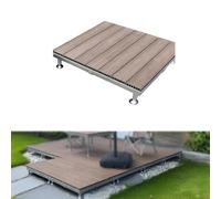 Plate-forme modulaire résistante aux intempéries, plate-forme composite - Kit de terrasse flottante modulaire for patio, pelouse et jardin, kit de terrasse(Purple sandalwood color)