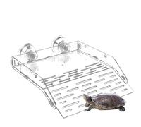 Plate-forme pour se prélasser pour reptiles - quai transparent pour tortues, rampe en acrylique polyvalente, accessoire d'habitat facile à nettoyer avec un design surélevé | Kit de décoration de réser