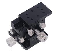 Plate-forme précise manuelle de scène linéaire XY | Table coulissante en alliage d'aluminium de précision 30 μm | Guide de fente en queue d'aronde pour instruments (50X30mm)