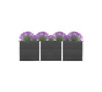Vidaxl Plate-Forme Surélevée De Jardin 300x100x91 Cm Wpc Gris Gris