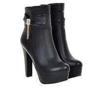 Plate-forme Talon Aiguille Bottines pour Femmes en Cuir Mode Rose Bottines bout Pointu élégant Imperméable Bottines Hiver Chaud Bottes de Neige Chaussures de Mariage